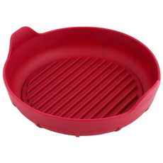 비비또 파티팟 에어프라이어 실리콘 용기 체리레드, 1개