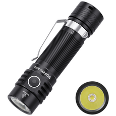 Sofirn SC18 미니 충전식 손전등 1800루멘 217미터 USB-C 인터페이스 18650 리튬 이온 배터리 미끄럼 방지 및 내마모성 IP68 등급 방수, 1세트