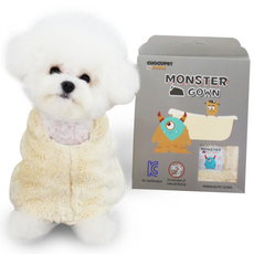 CHOCOPET house 怪獸寵物浴袍, 米色, 1個