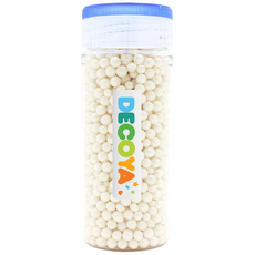 데코야 트윙클 펄 아라잔 화이트 간편용기 (스프링클/제과제빵/데코), 4개, 65g