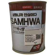 삼화페인트 777에나멜 1L 철재용 방화문 계단난간, 무광 흑색, 1개