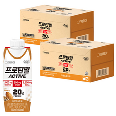 정식품 그린비아 프로틴밀 액티브 아몬드와호두맛 프로틴음료 고단백질영양설계 아르기닌 저당설계, 36개, 250ml