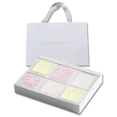 에코힐 수제 비누 선물세트 명절 답례품 집들이 선물 보습 미용 세안 목욕 퍼퓸 핸드메이드 쇼핑백포함, 6개입, 100g