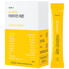 체크오 아르타민 레몬 아르기닌 고함량 활력 비타민 레몬맛, 1박스, 140g