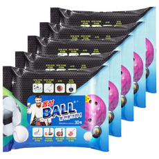 동성 볼 클리너 휴대용 볼링 골프 탁구 공 세척 청소, 5개