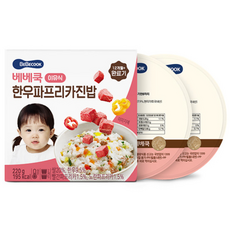 베베쿡 완료기 한우파프리카진밥 실온이유식 2p, 혼합맛(한우/파프리카), 220g, 1개