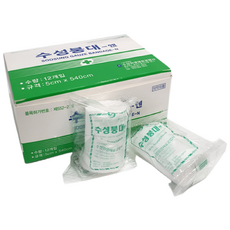 He 수성 거즈붕대 2인치 540cm 1통 12개입 소독 드레싱, 1개
