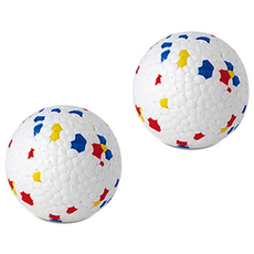 DING DONG PET 犬用防水磨牙玩具球 M號, 2顆, 紅色 藍色 黃色