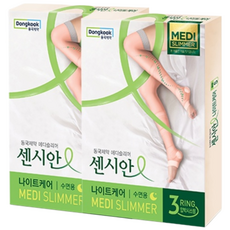 센시안 동국제약 나이트케어 의료기기 수면용 다리 압박밴드 PINK, 2개, 허벅지형