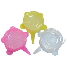 CANDDA 多功能矽膠寵物罐頭密封保鮮蓋 6.5cm 3入, 混色, 1組