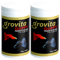 그로비타 구피사료 550g 1+1세트, 1000ml, 2세트