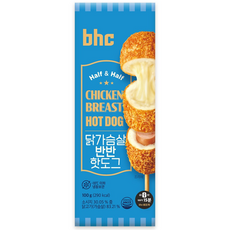 BHC 닭가슴살 치즈 반반 핫도그, 5개, 100g