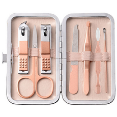 PP Home Living 袋裝指甲剪美甲7件組, 混合顏色, 1套