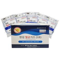 두원 한강 멸균가아제 5X5 드레싱 가아제 거즈, 1세트, 20개입