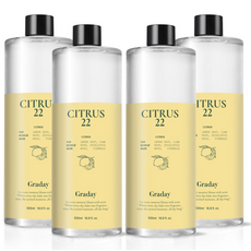 그라데이 디퓨저 리필액, 4개, 500ml, 시트러스 22