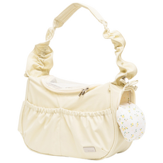 PETSLAND 愛麗絲寵物斜背包 + 內墊, 1套, 奶油色