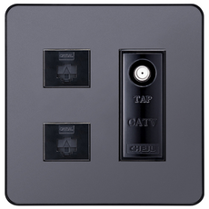 CHEIL ELECTRIC dalt Plus金屬灰色複合物CATV2房間 + 8p2（2）, 1個