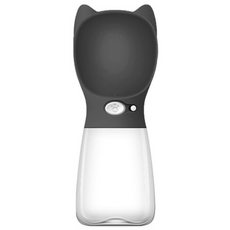 PUPPY MAN pb+ 鬥牛犬寵物飲水器 480ml, 黑色, 1個