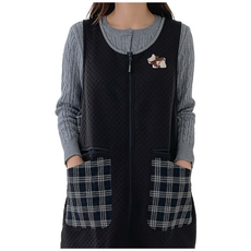 모모지퍼 앞치마 2color, 모모지퍼_블랙, 1개