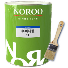 노루페인트 수에나멜 유성페인트 1리터 철재 목재, 연청색(유광), 1개, 1L