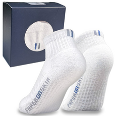 프레쉬핏 종이섬유 쿠션 단목 스포츠양말 논슬립 골프 러닝 헬스 빅사이즈, 여성(225-250), 1켤레, 화이트