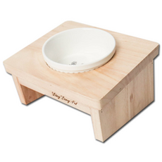 DING DONG PET 寵物經典陶瓷原木餐桌組 1口, 混合顏色, 1套