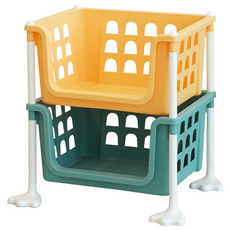 BONOHOUSE 水果粉彩收納籃 2層階梯式, 1個, 混色