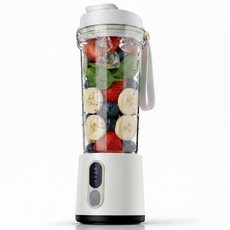 밀리아토 휴대용 미니 믹서기 무선 블렌더, BJ-500B 화이트