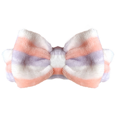 daily friends 高級洗臉髮帶, 珊瑚色條紋, 1個