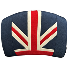 베베카 자동차 허리쿠션 유니언잭 패턴 패션 등받이 차량 사무실 의자 허리 요추 받침대 제네시스 벤츠 카니발 등쿠션, 뉴 유니언잭, 1개