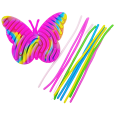 스트링 아트 팝잇 실리콘 피젯토이 푸시팝 푸쉬팝 집중력 소근육발달 스트레스 해소, 나비, 1개