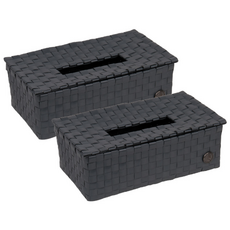 Handed By Lucci 灰色面紙盒, 2個