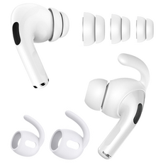 아이너프 에어팟프로 핏앤락 - 러닝 스포츠 이어폰 귀빠짐 문제 완전 해결 하루종일 끼고 있어도 편하고 절대 귓구멍에서 빠지지 않는 이어팁 이어후크 청소키트 3종 풀세트 구성