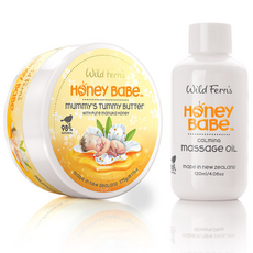 Wild Ferns 帕爾氏 媽咪孕肚潤膚霜 175g + 按摩油 120ml 孕婦身體護理組合, 1組