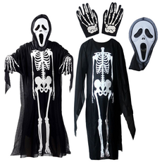 해골 귀신분장 마스크 할로윈 코스튬 캠핑 소품 장식 3종