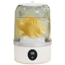 미니 세탁기 충전 가능USB속옷 세탁기 휴대용 소형 세탁기1L, 화이트