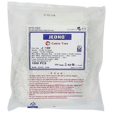 전오 케이블타이 100mm 1000개 국산 내열 내한 전선정리 산업용 2.3x100mm, 백색