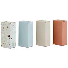 [아이브릭] 접기쉬운 이지 종이벽돌블럭(한글스티커), oriental pink,lvory,baby blue,terrazzo, 1개