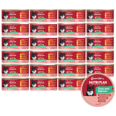 동원뉴트리플랜 고양이 간식 습식캔, 혼합맛(흰살참치/연어), 160g, 24개
