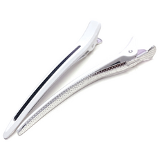 DAKARA 美髮定位夾 120mm, 白+黑, 2個