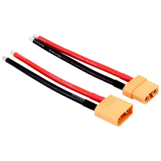 RC 드론 배터리 XT90 연장 케이블 10cm 12awg 암수세트, 노란색단자, 1세트