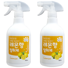 인터펫코리아 반려동물 탈취제 레몬향, 750ml, 2개