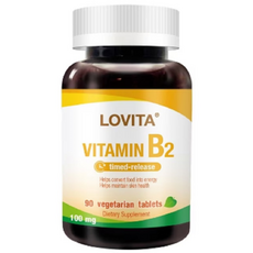 LOVITA 愛維他 緩釋型維生素B2素食錠100mg, 90顆, 1罐