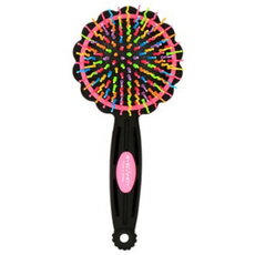 Eyecandy 彩虹氣墊梳 花朵款, 黑色, 1支