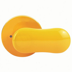 국산 항균 앙팡 방문손잡이 아이방 어린이집 유치원 학원 안전한 미니손잡이 문고리 레버 도어락, 옐로우, 1개