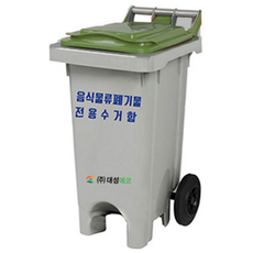 60리터 음식물쓰레기통 업소용 60L음식물수거통 전용수거함 DE710, 녹색, 1개