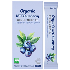 [이롭핏] 유기농 NFC 블루베리 100%, 1박스, 180g