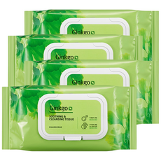 참존 징코 수딩 앤 클렌징 티슈 식물성 농축 에센스, 70매입, 4개