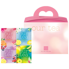 OUR TEA All the time 綜合茶禮盒組, 檸檬伯爵茶 4入+柑橘葡萄柚茶 4入+木槿野莓果茶 4入+鳳梨薄荷茶 4入, 1組