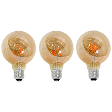 Ledison LED 에디슨전구 G95 4w, 3개, 전구색
